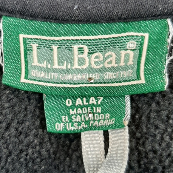 LL Bean Vest Men's X-Large Black Sleeveless Fleece Full Zip Logo Casual Outdoor - Picture 9 of 10